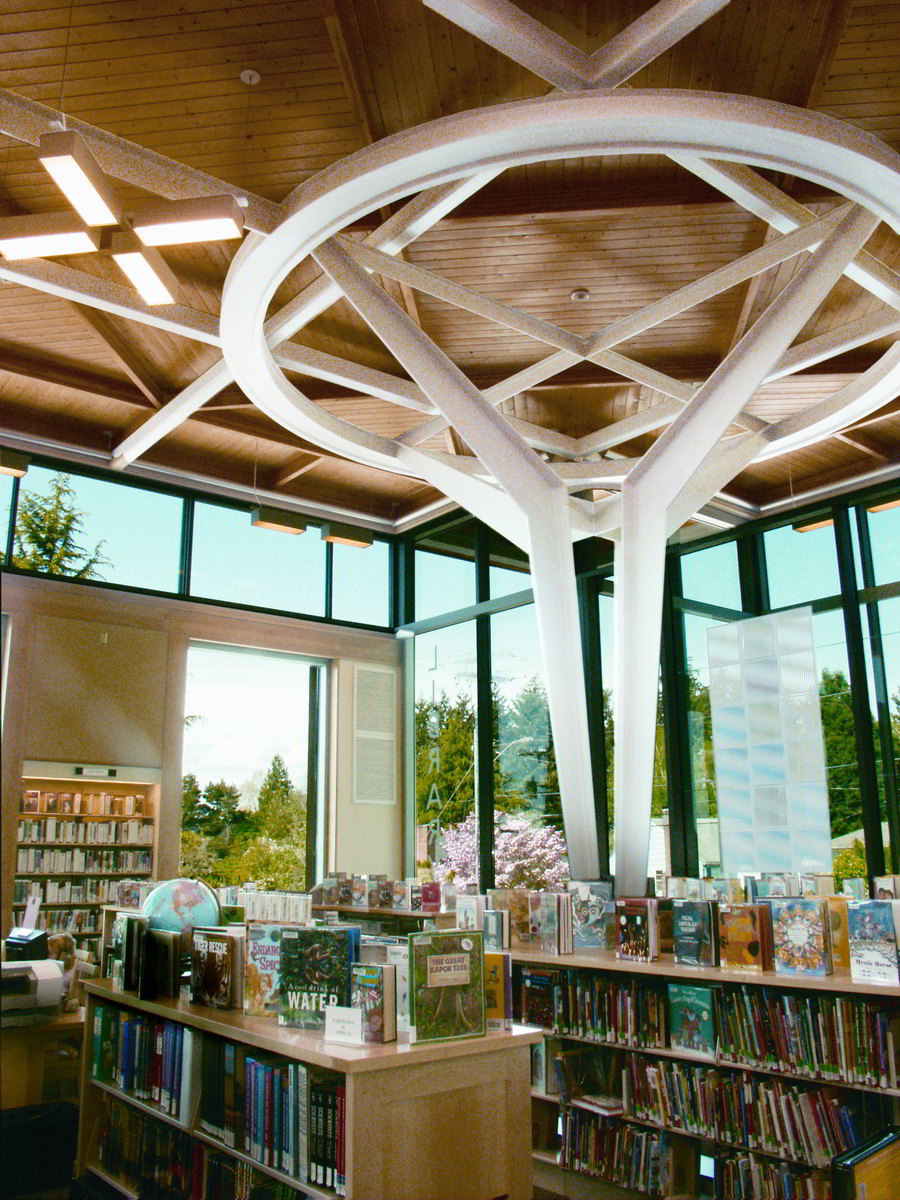 Softwood Lumber interior of a library
